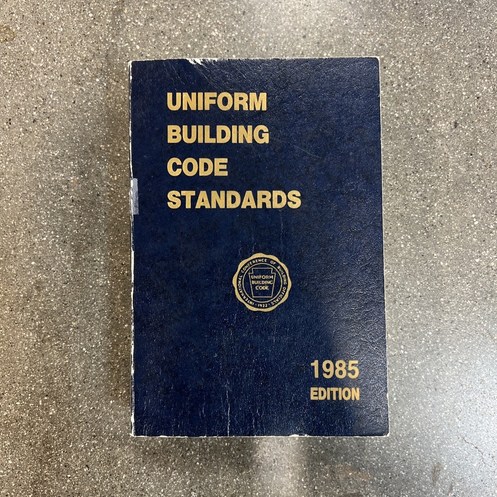 Uniform Building Code 1985 Paperback First Printing